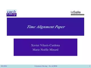 Time Alignment Paper