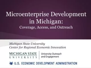 Microenterprise Development in Michigan: Coverage, Access, and Outreach