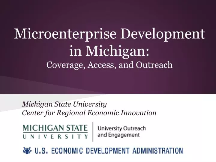 microenterprise development in michigan coverage access and outreach