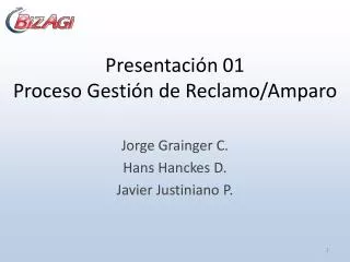 presentaci n 01 proceso gesti n de reclamo amparo