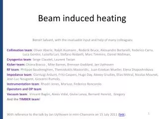 Beam induced heating