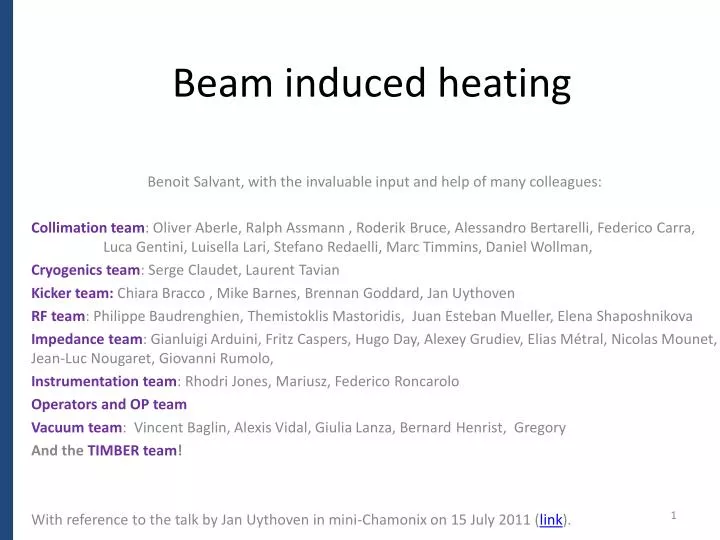 beam induced heating