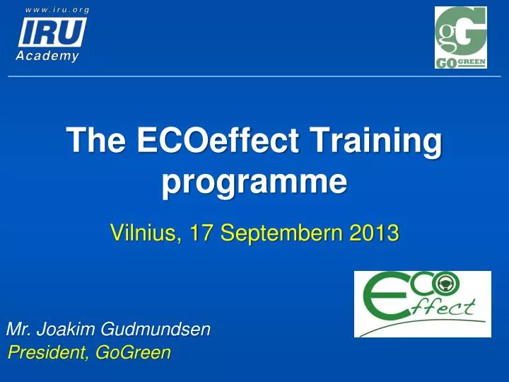 the ecoeffect training programme