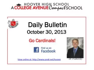 Daily Bulletin October 30, 2013