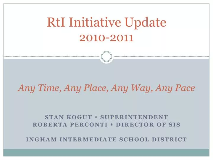 rti initiative update 2010 2011