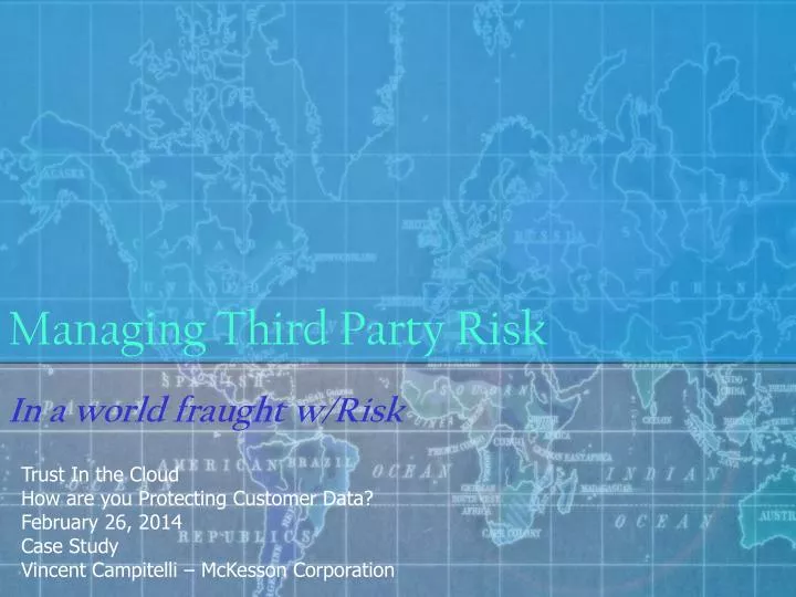 managing third party risk