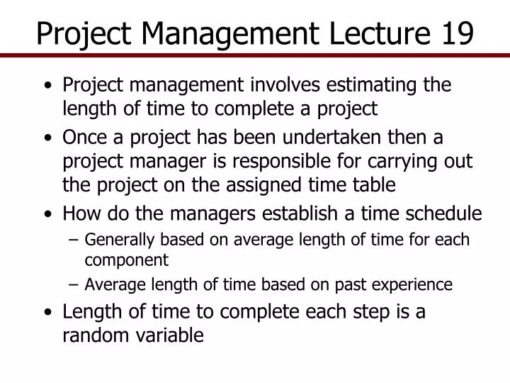 project management lecture 19