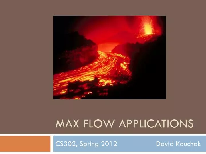 max flow applications