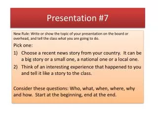 Presentation #7