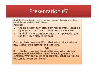 Presentation #7