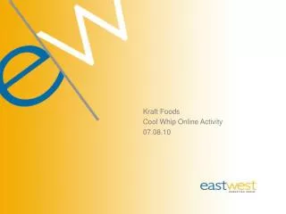 Kraft Foods Cool Whip Online Activity 07.08.10