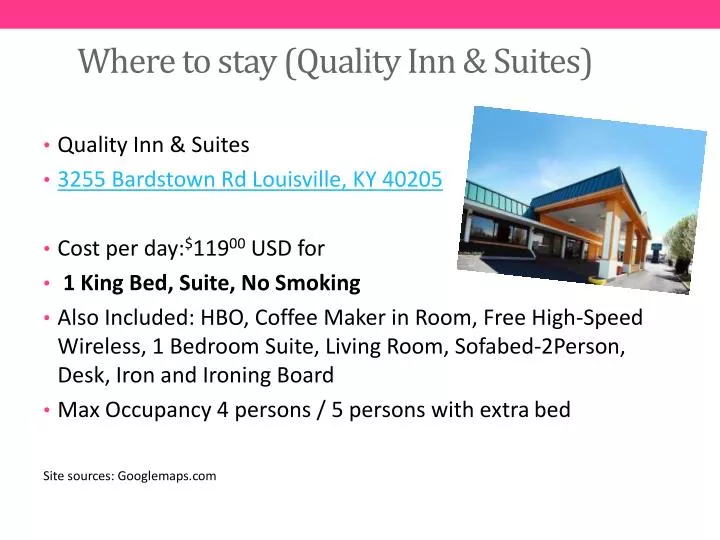 where to stay quality inn suites
