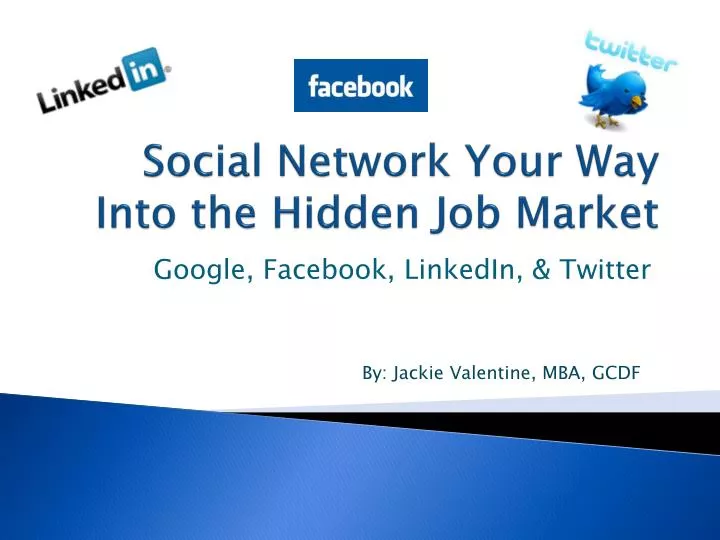 social network your way into the hidden job market