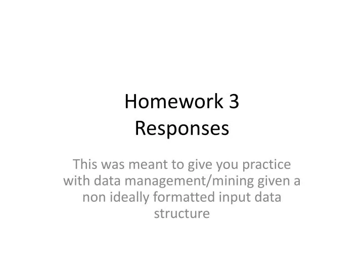 homework 3 responses