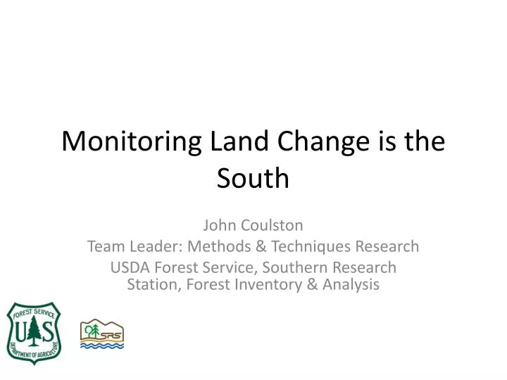 monitoring land change is the south