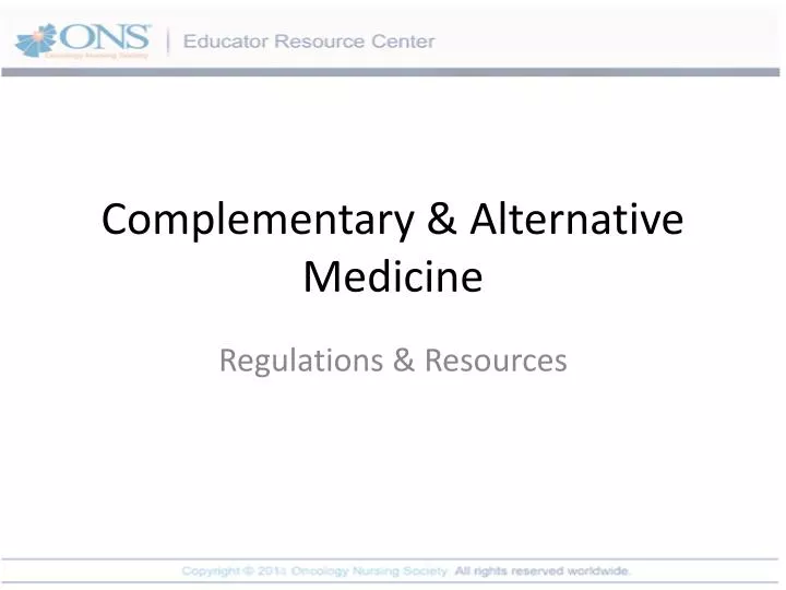 complementary alternative medicine
