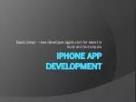 iPhone App Development - slide 1