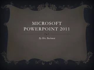 Microsoft Powerpoint 2011