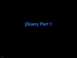jQuery Part 1