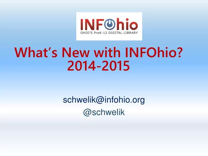 what s new with infohio 2014 2015