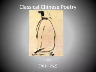 Classical Chinese Poetry