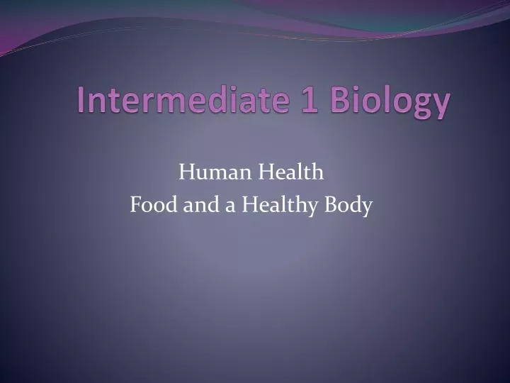 intermediate 1 biology