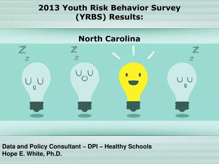 2013 youth risk behavior survey yrbs results north carolina