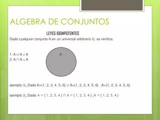 algebra de conjuntos