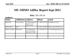 mu mimo adhoc report sept 2011