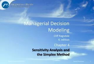 managerial decision modeling