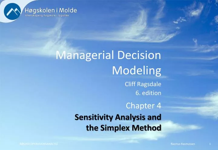 managerial decision modeling