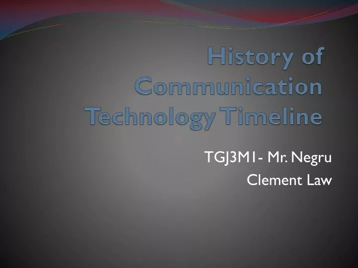 history of communication technology timeline