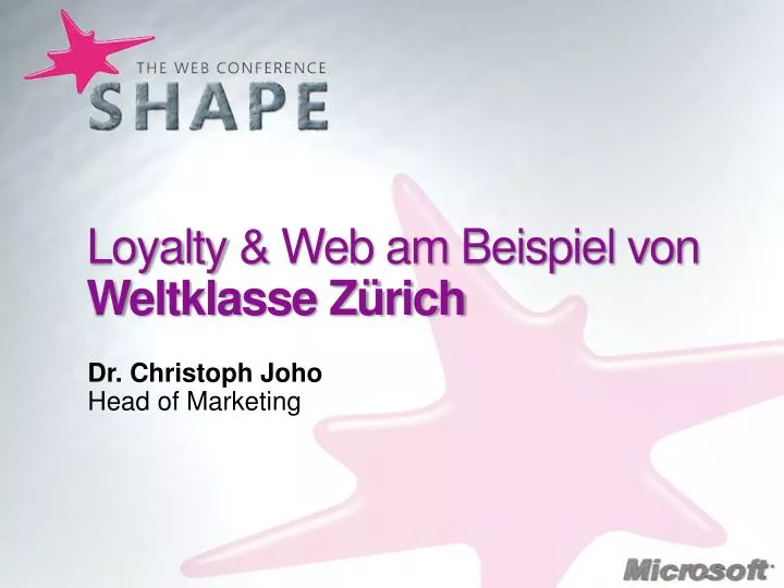 loyalty web am beispiel von weltklasse z rich