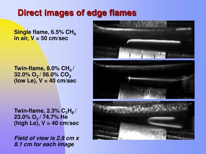 direct images of edge flames