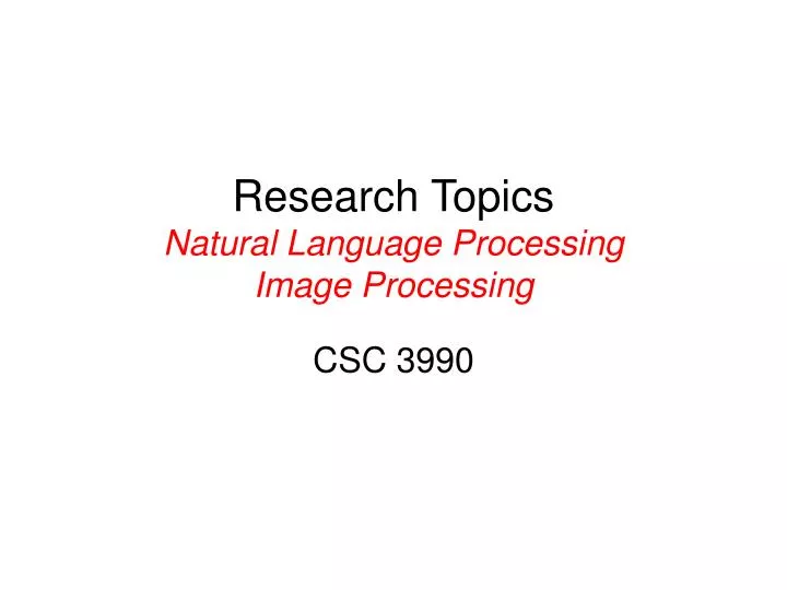research topics natural language processing image processing