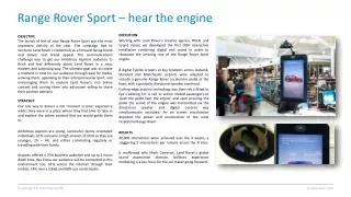 Range Rover Sport – hear the engine