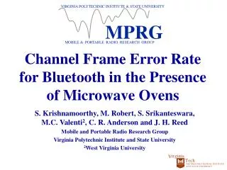 Channel Frame Error Rate for Bluetooth in the Presence of Microwave Ovens