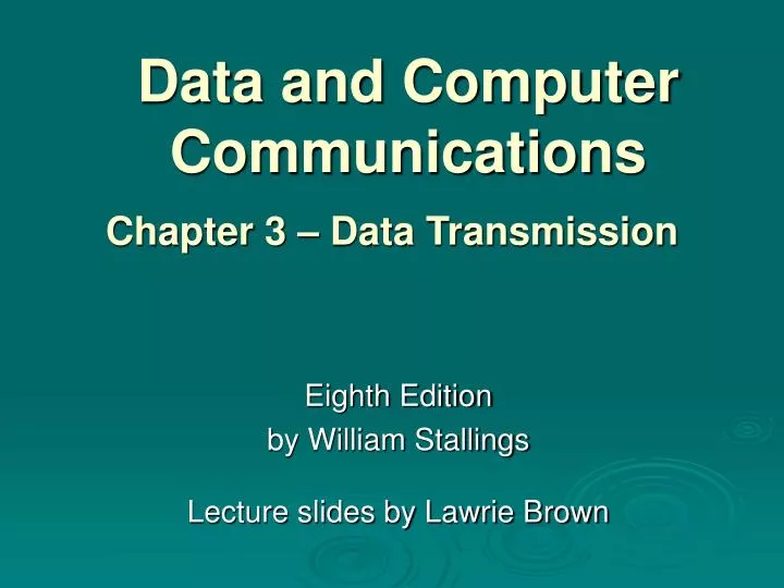 data and computer communications