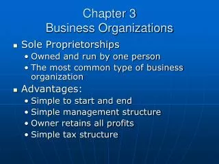 chapter 3 business organizations