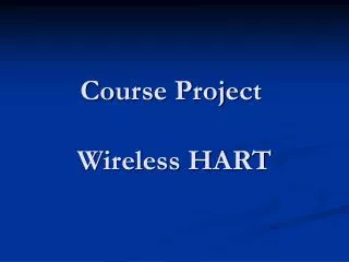 Course Project Wireless HART