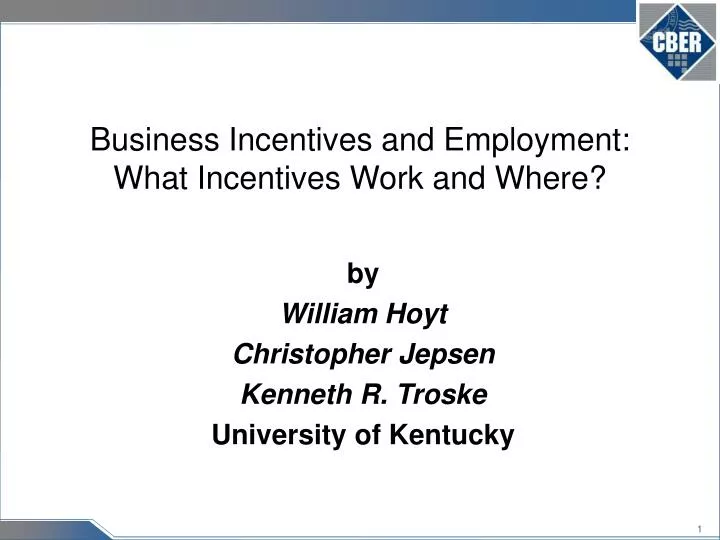 business incentives and employment what incentives work and where
