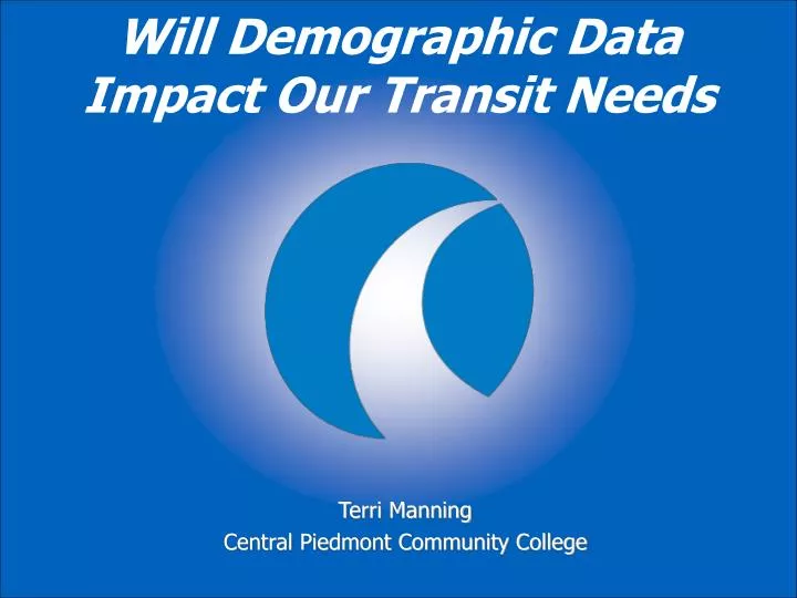 will demographic data impact our transit needs