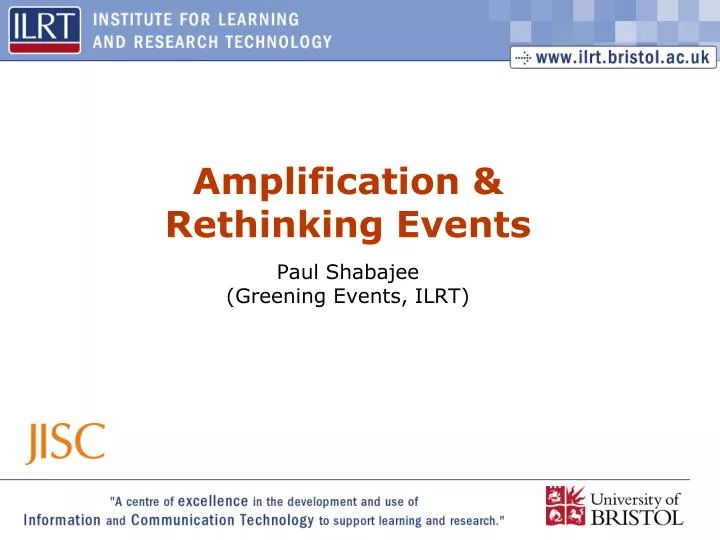 amplification rethinking events