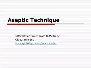 Aseptic Technique