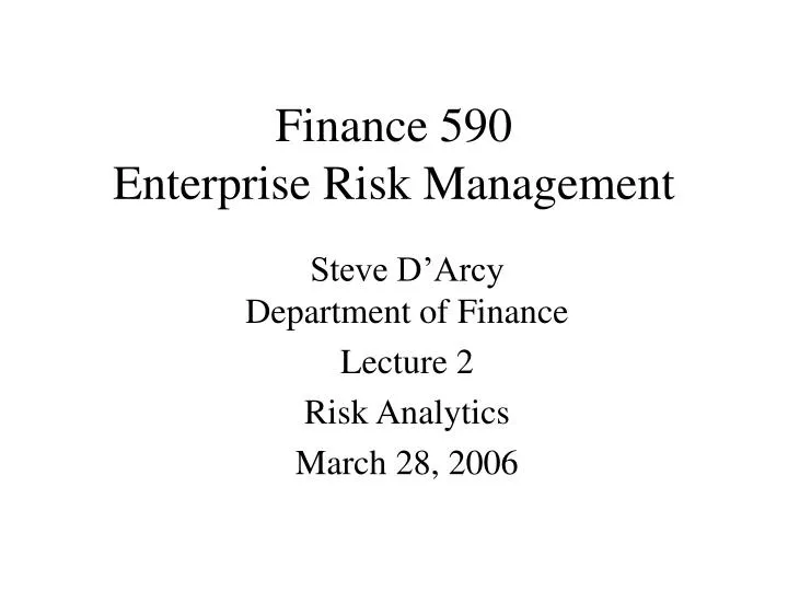 finance 590 enterprise risk management