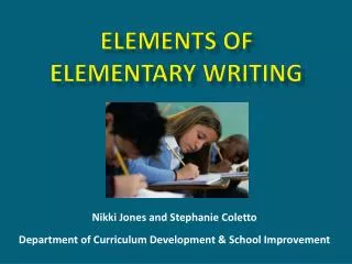 Elements of Elementary Writing