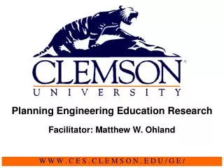 Planning Engineering Education Research