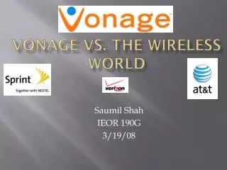 Vonage Vs. the wireless world