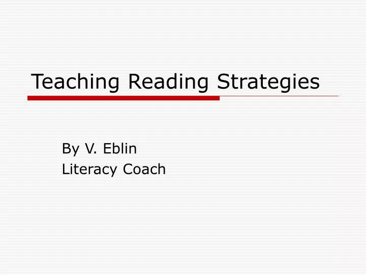 teaching reading strategies