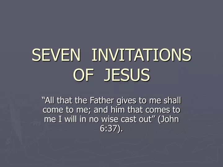 seven invitations of jesus